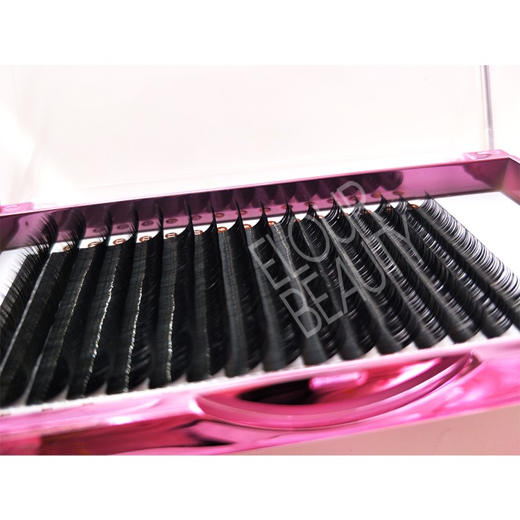 pink tray 16lines mixed length camellia lashes extension.jpg